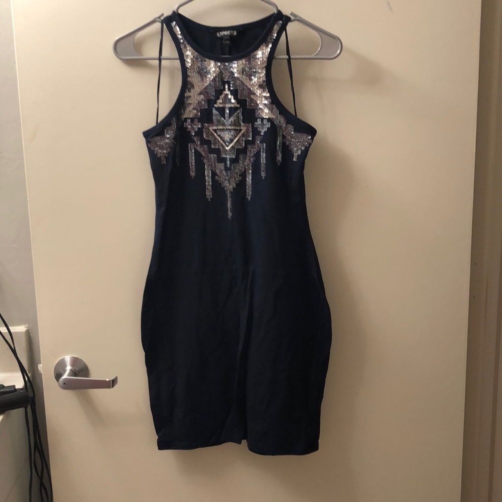 Body con navy dress